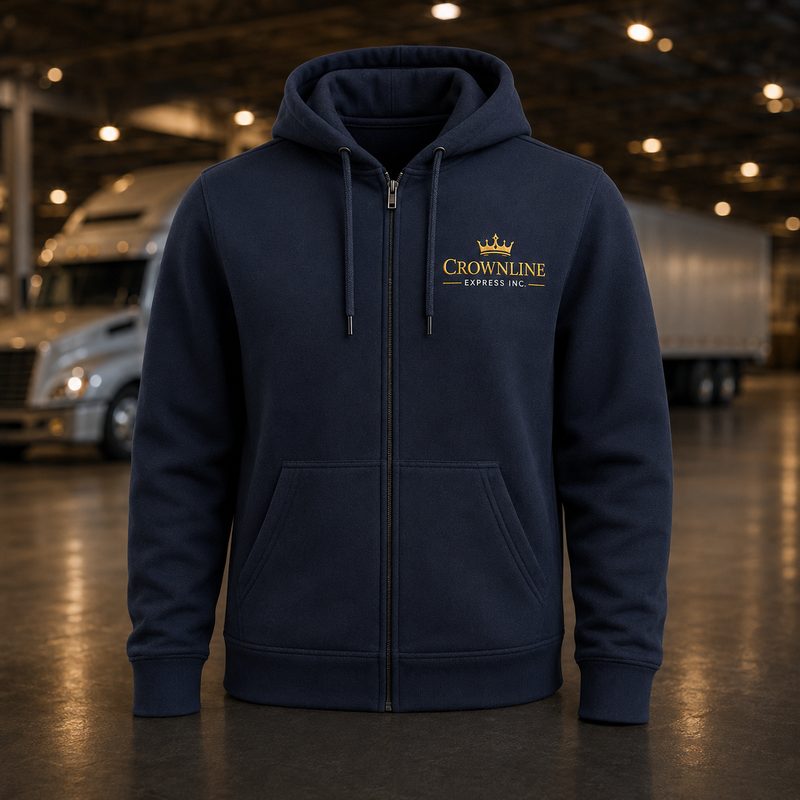 Crest Zip-Up Hoodie
